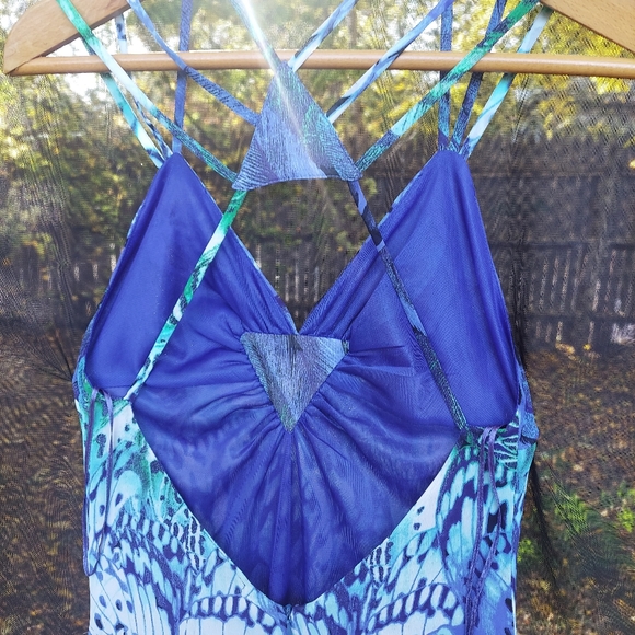 Akira Black Label Multi-colored Animal, Floral Print Long Maxi Dress - Picture 3 of 10